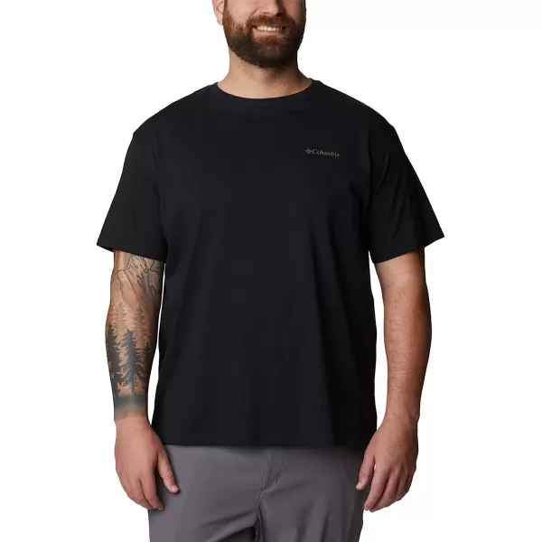 imageColumbia Mens Rockaway River Back Graphic Short Sleeve TeeBlackHex Natured Graphic