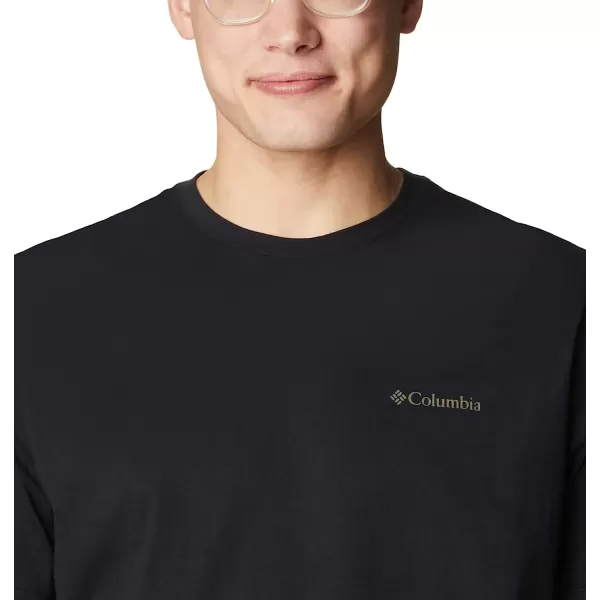 imageColumbia Mens Rockaway River Back Graphic Short Sleeve TeeBlackHex Natured Graphic