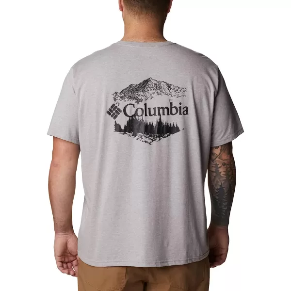 imageColumbia Mens Rockaway River Back Graphic Short Sleeve TeeColumbia Grey HeatherHex Natured Graphic