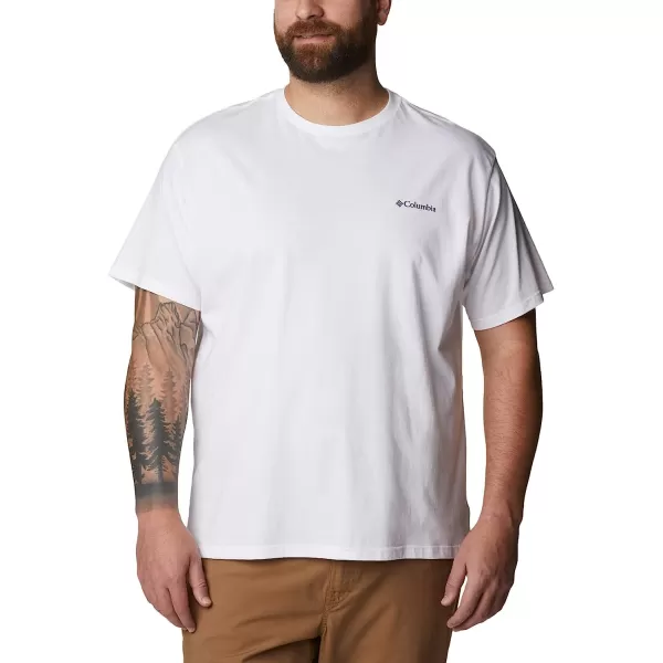 imageColumbia Mens Rockaway River Back Graphic Short Sleeve TeeWhiteLakeside Badge Graphic