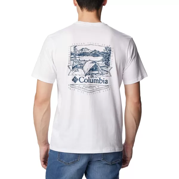 imageColumbia Mens Rockaway River Back Graphic Short Sleeve TeeWhiteLakeside Badge Graphic