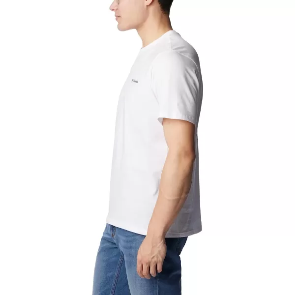 imageColumbia Mens Rockaway River Back Graphic Short Sleeve TeeWhiteLakeside Badge Graphic