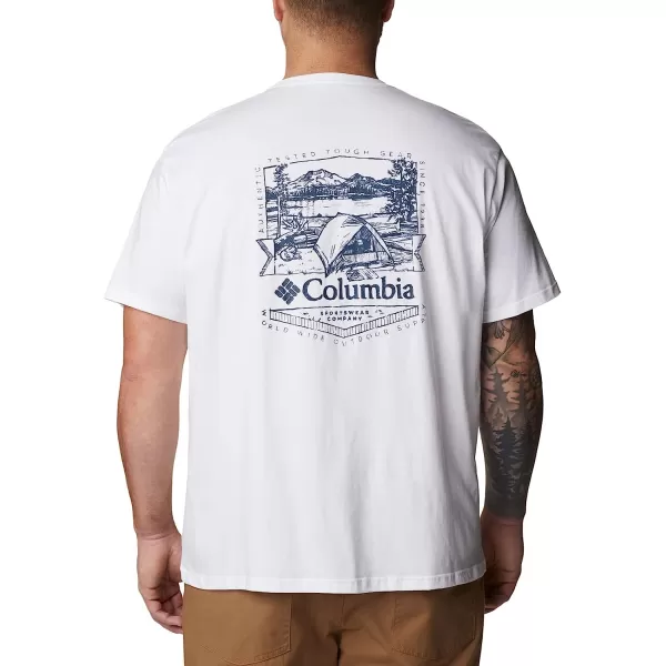 imageColumbia Mens Rockaway River Back Graphic Short Sleeve TeeWhiteLakeside Badge Graphic