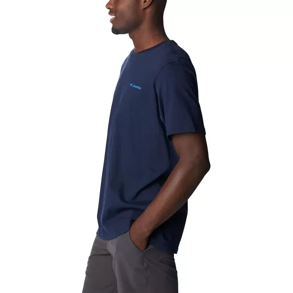 imageColumbia Mens Rockaway River Country Short Sleeve TeeCollegiate NavyTreestriped Flag Grx