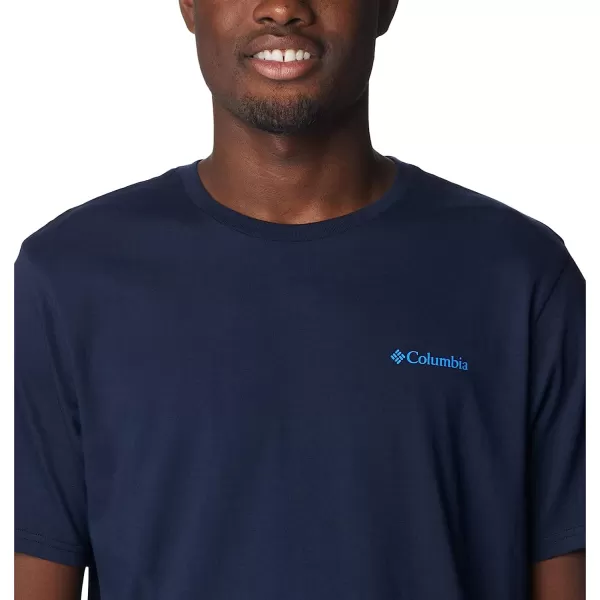imageColumbia Mens Rockaway River Country Short Sleeve TeeCollegiate NavyTreestriped Flag Grx