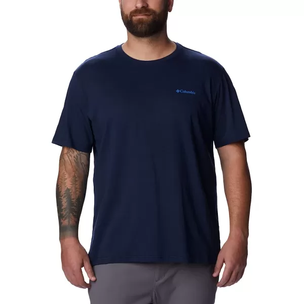 imageColumbia Mens Rockaway River Country Short Sleeve TeeCollegiate NavyTreestriped Flag Grx