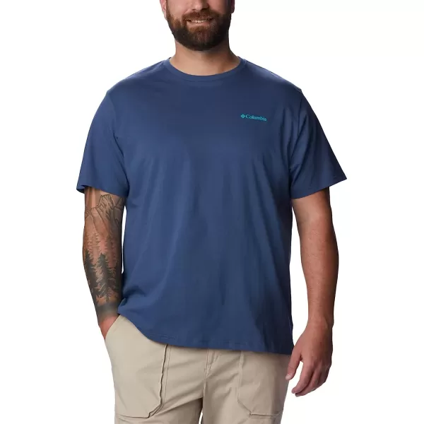 imageColumbia Mens Rockaway River Country Short Sleeve TeeDark MountainFun With Flags Graphic