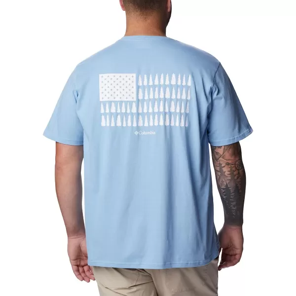 imageColumbia Mens Rockaway River Country Short Sleeve TeeJet StreamTreestriped Flag Graphic