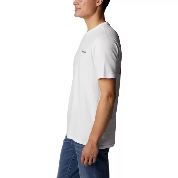 imageColumbia Mens Rockaway River Country Short Sleeve TeeWhiteTreestriped Flag Graphic