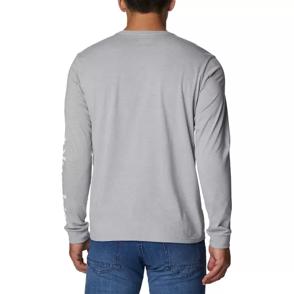 imageColumbia Mens Rockaway River Graphic Long Sleeve TeeColumbia Grey HeatherWhite Logo
