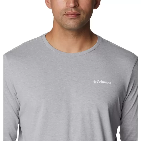 imageColumbia Mens Rockaway River Graphic Long Sleeve TeeColumbia Grey HeatherWhite Logo