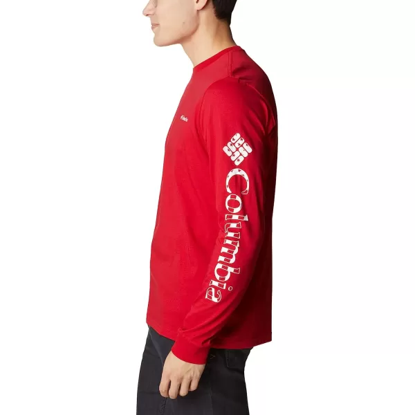 imageColumbia Mens Rockaway River Graphic Long Sleeve TeeMountain RedCsc Stars Stripes Graphic