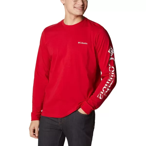 imageColumbia Mens Rockaway River Graphic Long Sleeve TeeMountain RedCsc Stars Stripes Graphic