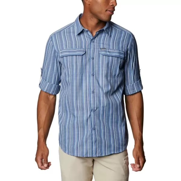 imageColumbia Mens Silver Ridge 20 Plaid Long Sleeve ShirtBright Indigo Multi Grid
