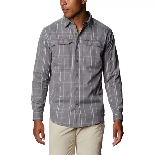 imageColumbia Mens Silver Ridge 20 Plaid Long Sleeve ShirtCity Grey Grid Plaid