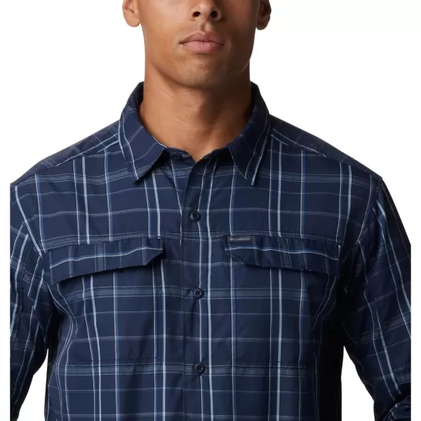 imageColumbia Mens Silver Ridge 20 Plaid Long Sleeve ShirtCollegiate Navy Grid Lines