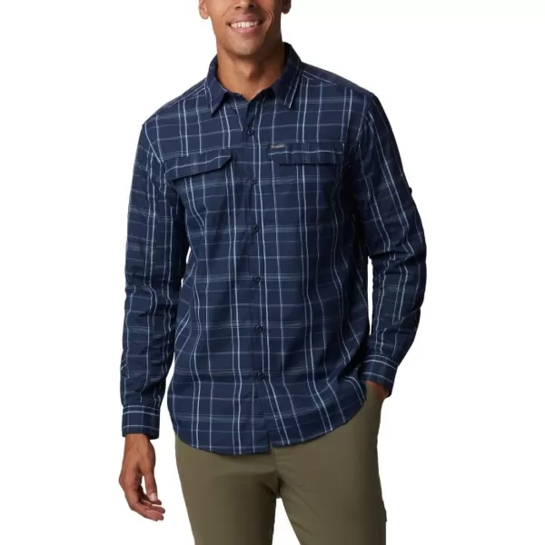 imageColumbia Mens Silver Ridge 20 Plaid Long Sleeve ShirtCollegiate Navy Grid Lines