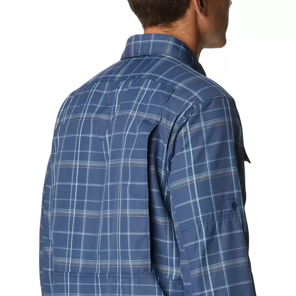 imageColumbia Mens Silver Ridge 20 Plaid Long Sleeve ShirtCollegiate Navy Grid Plaid