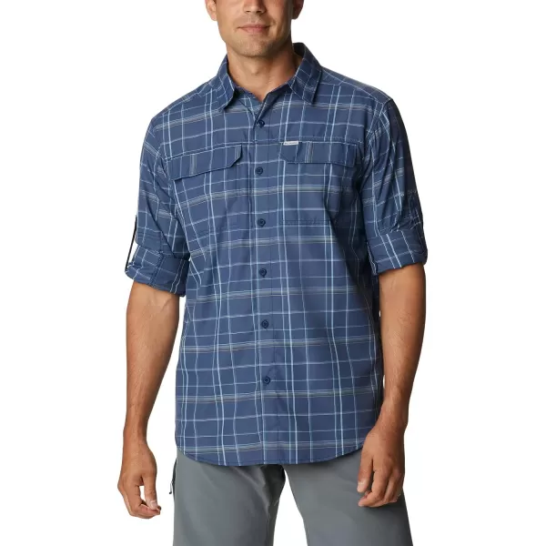 imageColumbia Mens Silver Ridge 20 Plaid Long Sleeve ShirtCollegiate Navy Grid Plaid