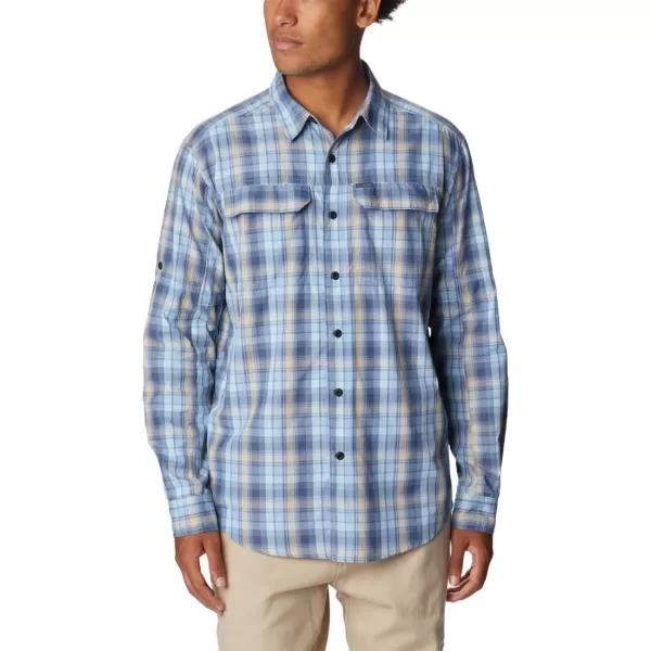 imageColumbia Mens Silver Ridge 20 Plaid Long Sleeve ShirtJet Stream Gathered Plaid
