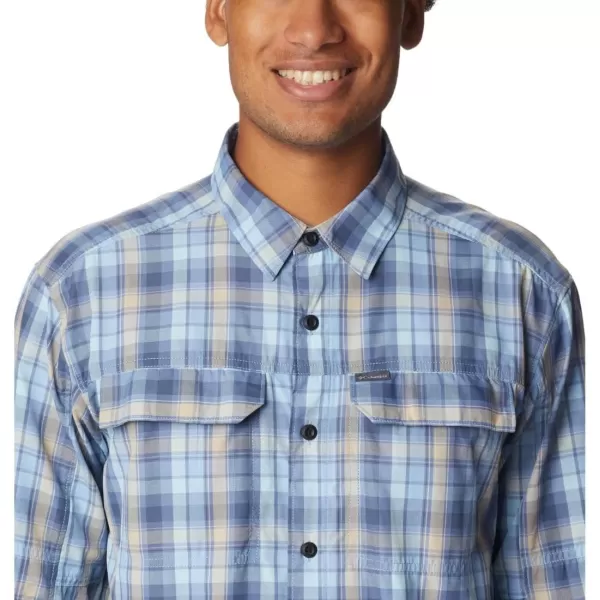 imageColumbia Mens Silver Ridge 20 Plaid Long Sleeve ShirtJet Stream Gathered Plaid