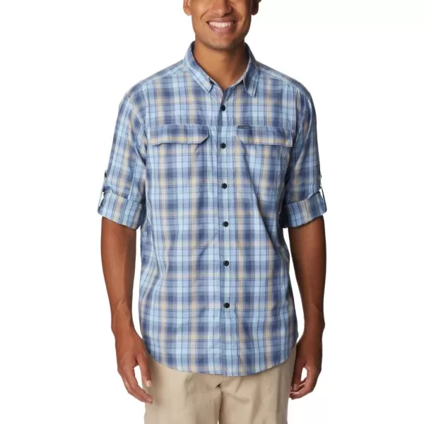 imageColumbia Mens Silver Ridge 20 Plaid Long Sleeve ShirtJet Stream Gathered Plaid