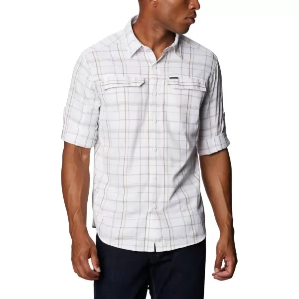 imageColumbia Mens Silver Ridge 20 Plaid Long Sleeve ShirtWhite Grid Lines