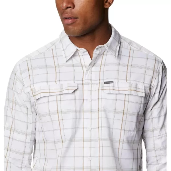 imageColumbia Mens Silver Ridge 20 Plaid Long Sleeve ShirtWhite Grid Lines