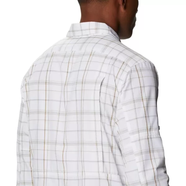 imageColumbia Mens Silver Ridge 20 Plaid Long Sleeve ShirtWhite Grid Lines