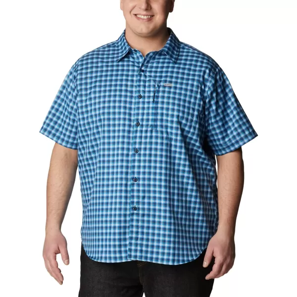 imageColumbia Mens Silver Ridge Utility Lite Novelty Short SleeveCollegiate Navy Pulaski Plaid