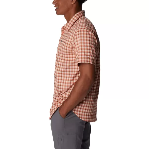 imageColumbia Mens Silver Ridge Utility Lite Novelty Short SleeveDesert Orange Pulaski Plaid