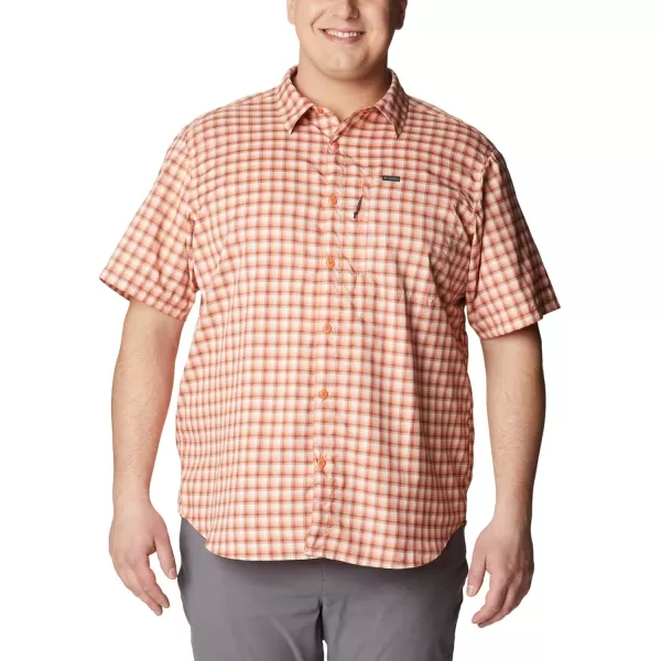 imageColumbia Mens Silver Ridge Utility Lite Novelty Short SleeveDesert Orange Pulaski Plaid