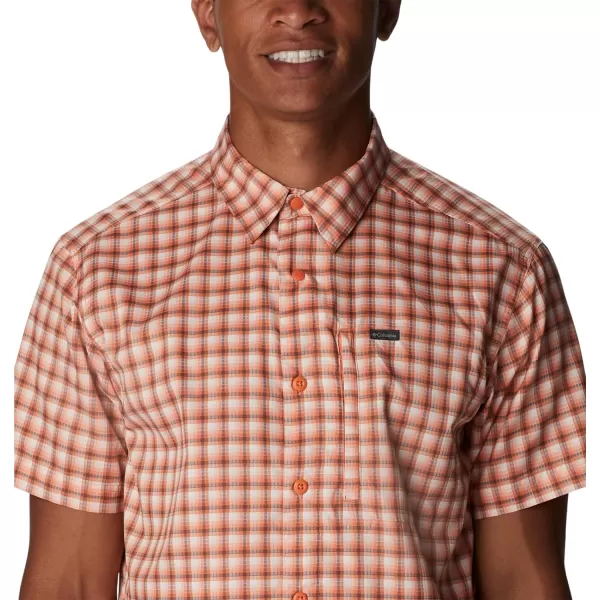 imageColumbia Mens Silver Ridge Utility Lite Novelty Short SleeveDesert Orange Pulaski Plaid