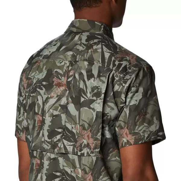 imageColumbia Mens Silver Ridge Utility Lite Novelty Short SleeveStone Green Floriculture