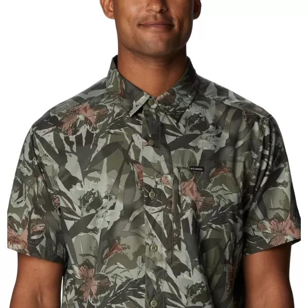 imageColumbia Mens Silver Ridge Utility Lite Novelty Short SleeveStone Green Floriculture
