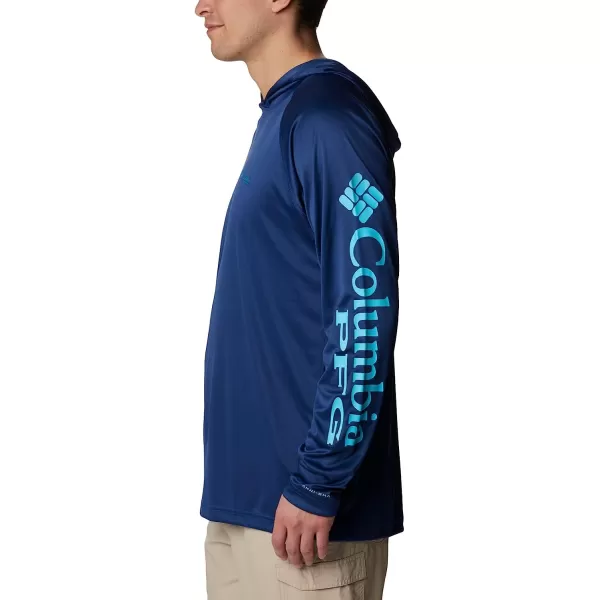 imageColumbia Mens Standard Terminal Tackle HoodieCarbonOpal Blue Logo