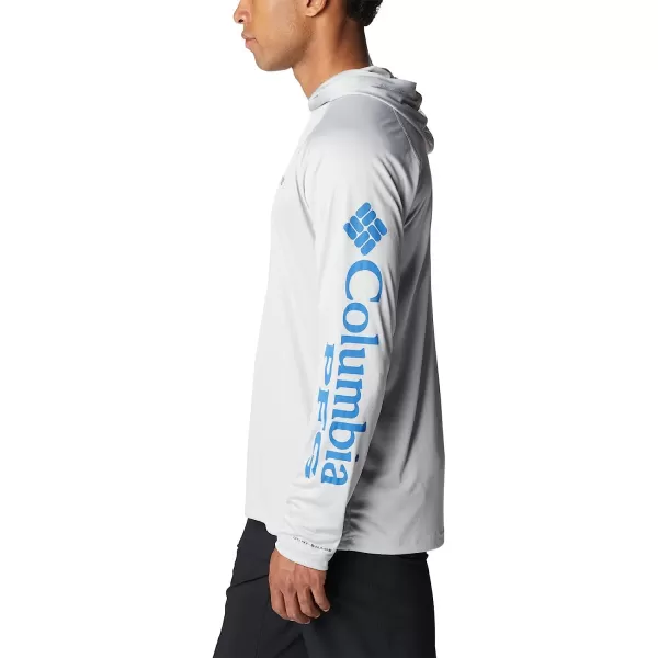 imageColumbia Mens Standard Terminal Tackle HoodieCool GreyVivid Blue Logo