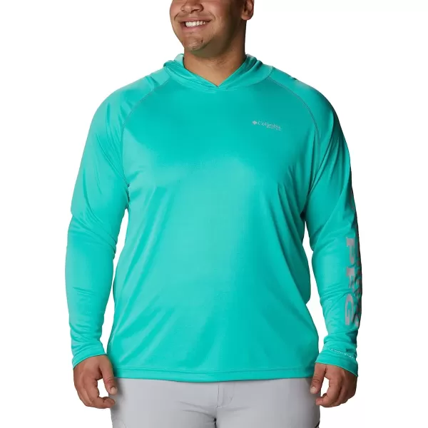 imageColumbia Mens Standard Terminal Tackle HoodieElectric TurquoiseCool Grey Logo