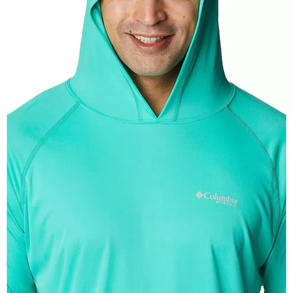 imageColumbia Mens Standard Terminal Tackle HoodieElectric TurquoiseCool Grey Logo
