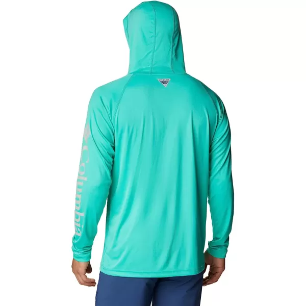imageColumbia Mens Standard Terminal Tackle HoodieElectric TurquoiseCool Grey Logo