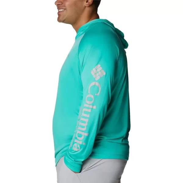 imageColumbia Mens Standard Terminal Tackle HoodieElectric TurquoiseCool Grey Logo