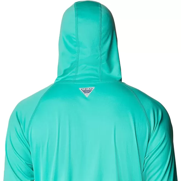 imageColumbia Mens Standard Terminal Tackle HoodieElectric TurquoiseCool Grey Logo