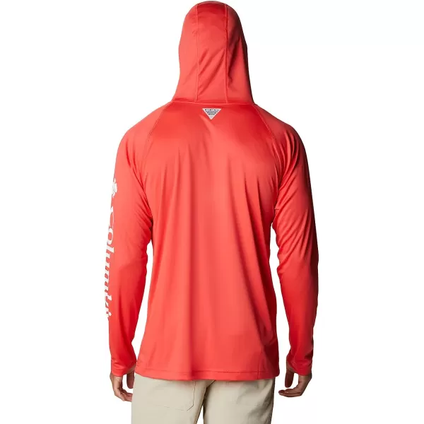 imageColumbia Mens Standard Terminal Tackle HoodieRed HibiscusWhite Logo