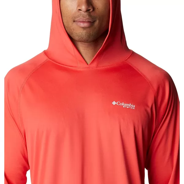 imageColumbia Mens Standard Terminal Tackle HoodieRed HibiscusWhite Logo