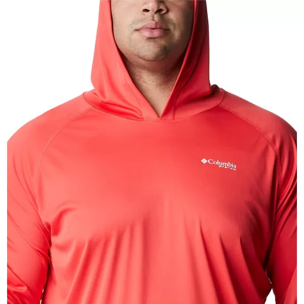 imageColumbia Mens Standard Terminal Tackle HoodieRed HibiscusWhite Logo
