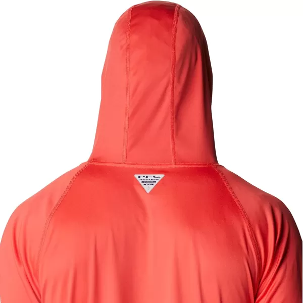 imageColumbia Mens Standard Terminal Tackle HoodieRed HibiscusWhite Logo