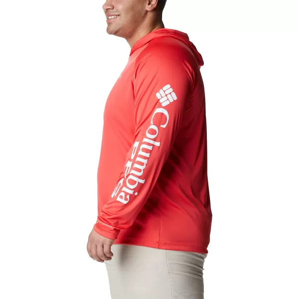 imageColumbia Mens Standard Terminal Tackle HoodieRed HibiscusWhite Logo