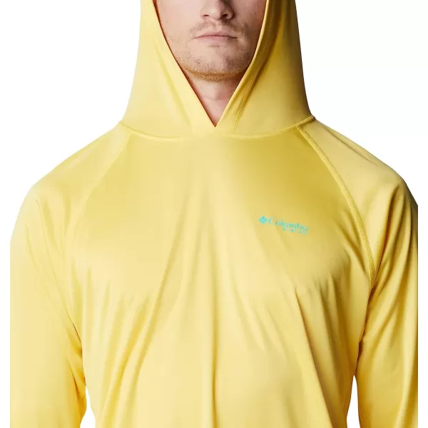 imageColumbia Mens Standard Terminal Tackle HoodieSun GlowElectric Turquoise Logo