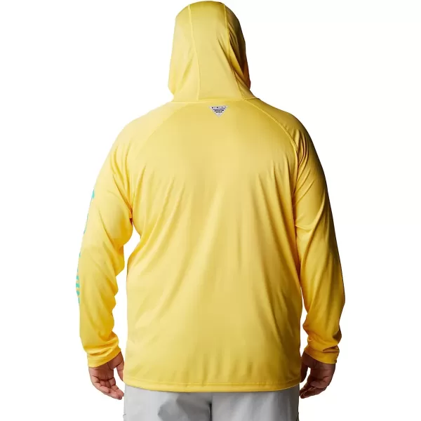 imageColumbia Mens Standard Terminal Tackle HoodieSun GlowElectric Turquoise Logo