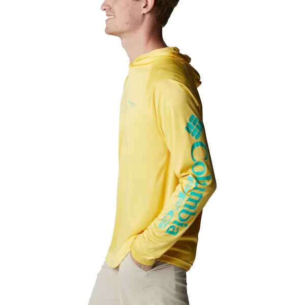 imageColumbia Mens Standard Terminal Tackle HoodieSun GlowElectric Turquoise Logo